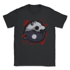 Ying Yang Wolf Japanese Wolf Art Theme Grunge Style graphic Unisex - Black