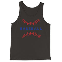 Baseball Lover Sporty Baseball Red Stitches Players Coach product - Tank Top - Black