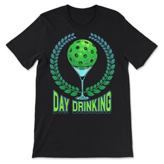 Pickleball Day Drinking Funny graphic - Premium Unisex T-Shirt - Black