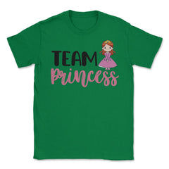 Funny Gender Reveal Announcement Team Princess Baby Girl graphic - Green