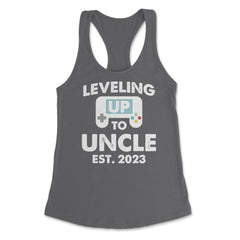 Funny Gamer Uncle Leveling Up To Uncle Est 2023 Gaming graphic - Dark Grey