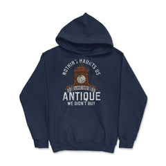 Antiques Collecting Antique Clock for Antique Collector print Hoodie - Navy