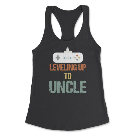 Funny Leveling Up To Uncle Gamer Vintage Retro Gaming print Women's - Black