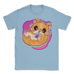 Boba Tea Bubble Tea Cute Kawaii Hamster Gift product Unisex T-Shirt - Light Blue