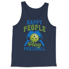 Pickleball Happy People Play Pickleball product - Tank Top - Navy