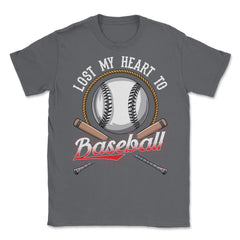 Baseball Lost My Heart to Baseball Lover Sporty Players product - Smoke Grey