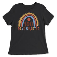 100 Days Smarter 100 Days of School Boho Rainbow Costume product - Women's Relaxed Tee - Black
