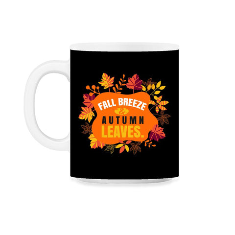 Fall Breeze and Autumn Leaves Design Gift print 11oz Mug