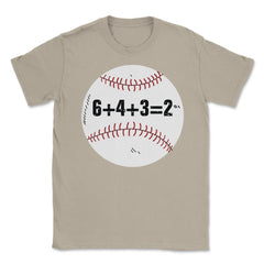 Funny Baseball Double Play 6+4+3=2 Sporty Player Coach print Unisex - Cream