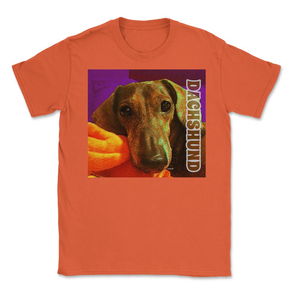 Dachshund dog print Weiner Dog product Gifts Tees Unisex T-Shirt - Orange