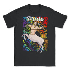 Gay Zodiac LGBTQ Zodiac Sign Sagittarius Rainbow Pride design - Unisex T-Shirt - Black