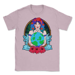 Mother Earth Guardian Holding the Planet Gift for Earth Day graphic - Light Pink