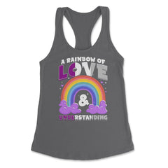 Asexual A Rainbow of Love & Understanding design Women's Racerback - Dark Grey