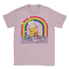 Rainbow Gay Guinea Pig Baker Funny Cute Pride Gift design Unisex - Light Pink