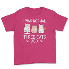 Funny I Was Normal Three Cats Ago Pet Owner Humor Cat Lover graphic - Heliconia