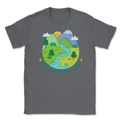 What a beautiful world Earth Day design Gifts graphic Tee Unisex - Smoke Grey