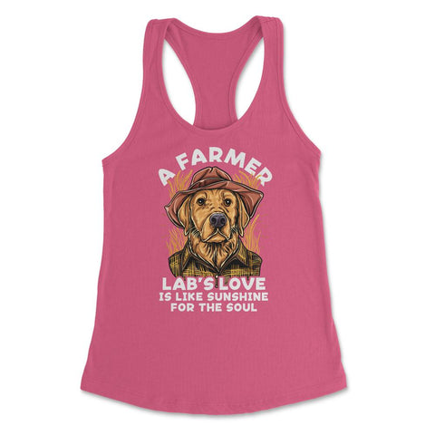 Labrador Farmer Lab’s Dog in Farmer Outfit Labrador design Women's - Hot Pink