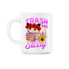 Trash & Sassy Funny Possum Lover Trash Animal Possum Pun product - 11oz Mug - White
