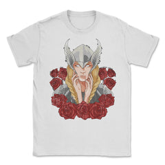 Valkyrie & Roses Norse Mythology Vintage Style Design print Unisex - White