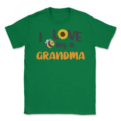 Funny Bee Sunflower I Love Being A Grandma Grandmother product Unisex - Green