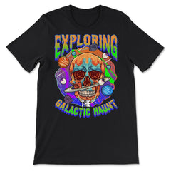Exploring The Galactic Haunt Space Skull Design product - Premium Unisex T-Shirt - Black