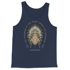 Chieftess Peacock Feathers Motivational Native Americans design - Tank Top - Navy