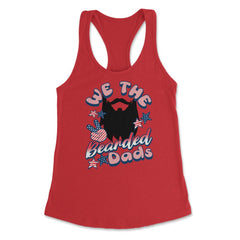 We The Bearded Dads 4th of July Independence Day graphic Women's - Red