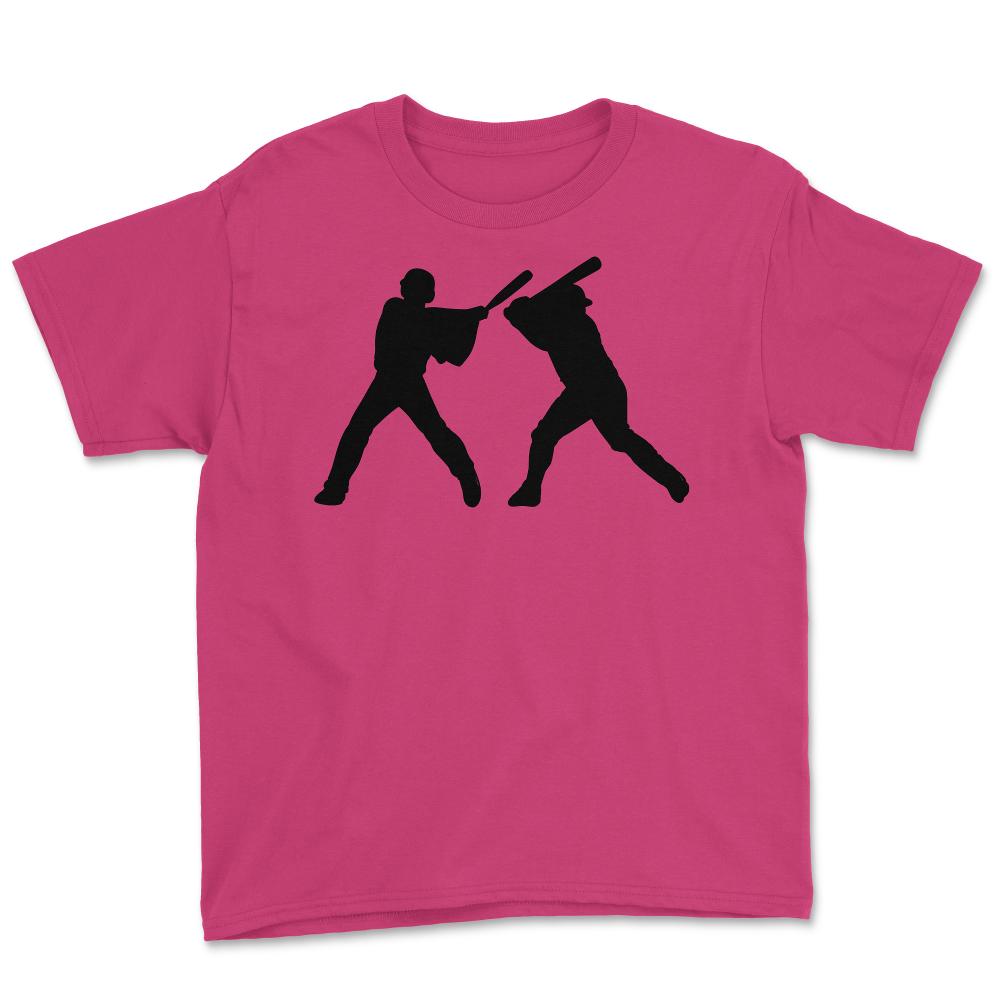 Funny Baseball Batter Player Sporty Baseball Lover Fans graphic Youth - Heliconia