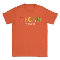 Vegan Fangirl Vegetable Lettering Cool Design print Unisex T-Shirt - Orange