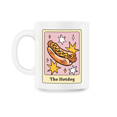 The Hot Dog Foodie Tarot Card Hot Dogs Lover Fortune Teller graphic - 11oz Mug - White