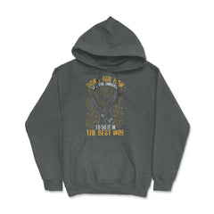 Celestial Art Let the Universe Do It In The Best Way graphic Hoodie - Dark Grey Heather