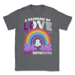 Asexual A Rainbow of Love & Understanding design Unisex T-Shirt - Smoke Grey