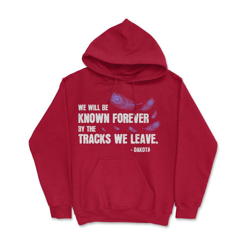 Peacock Feathers Motivational Native Americans graphic Hoodie - Red