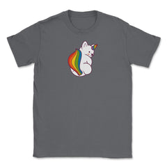 Rainbow Pride Flag Fantasy Creature Gay product Unisex T-Shirt - Smoke Grey