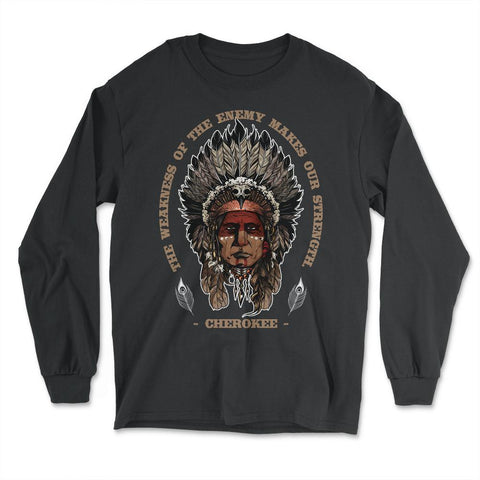 Chieftain Peacock Feathers Motivational Native Americans product - Long Sleeve T-Shirt - Black