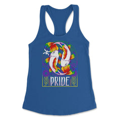 Gay Zodiac LGBTQ Zodiac Sign Pisces Rainbow Pride print Women's - Royal