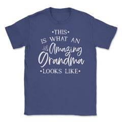 Funny This Is What An Amazing Grandma Looks Like Grandmother print - Purple
