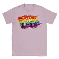 Gay of Thrones print Gay Flag Tee Gift design product Unisex T-Shirt