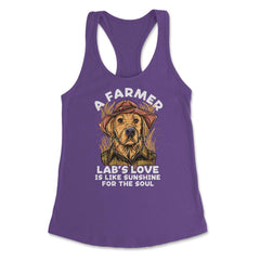 Labrador Farmer Lab’s Dog in Farmer Outfit Labrador design Women's - Purple