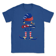 The Cuban Elf Cuban Flag Drink & Cigar design Unisex T-Shirt - Royal Blue