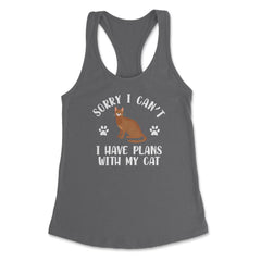 Funny Sorry I Can't I Have Plans With My Cat Pet Owner Gag design - Dark Grey