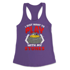 I Just Want to Play with My Stones Curling Sport Lovers graphic - Purple