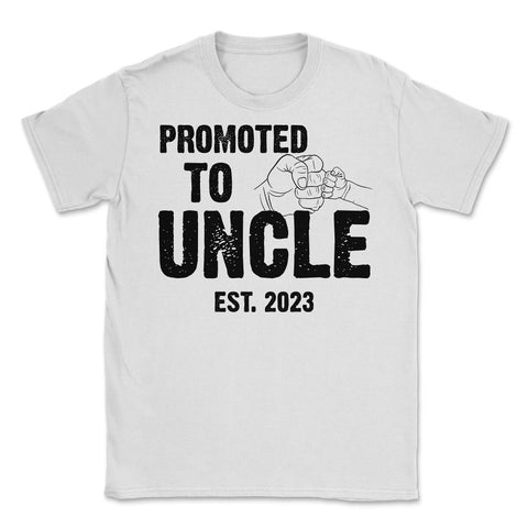 Funny Promoted To Uncle Est 2023 Soon To Be Uncle product Unisex - White