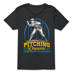 Pitchers Pitching Dreams from Mound to Victory graphic - Premium Youth Tee - Black