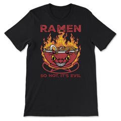 Devil Ramen Bowl Halloween Spicy Hot Graphic print - Premium Unisex T-Shirt - Black