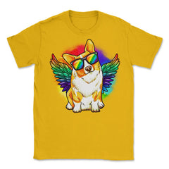 Funny Corgi Dog Rainbow Pride print Unisex T-Shirt