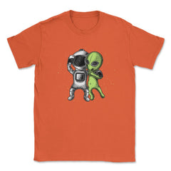Alien Selfie Retro Style Funny Astronaut & Alien design Unisex T-Shirt