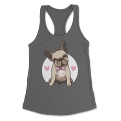 Cute French Bulldog With Hearts Bow Tie Frenchie Pet Owner design - Dark Grey