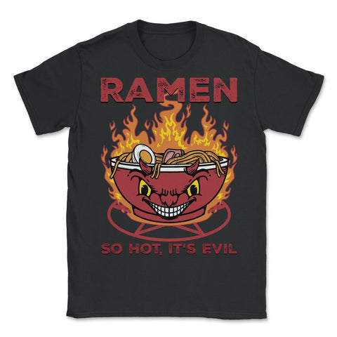 Devil Ramen Bowl Halloween Spicy Hot Graphic print - Unisex T-Shirt - Black