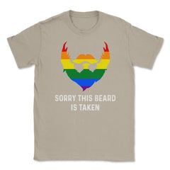 Sorry This Beard is Taken Gay Rainbow Flag Funny Gay Pride graphic - Cream